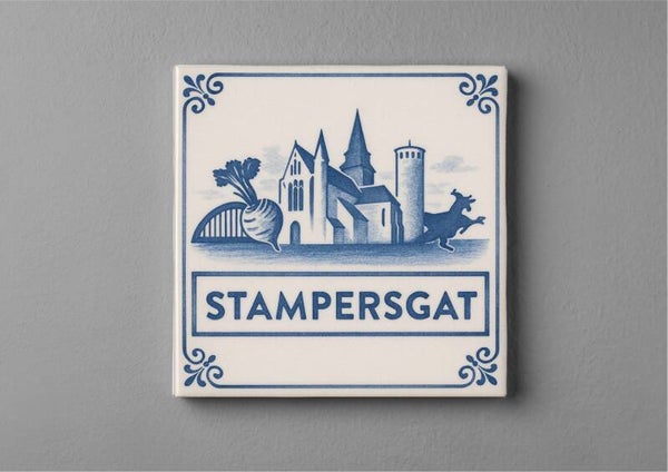 Delftsblauw Tegeltjes magneet 5 x 5 cm – Stampersgat
