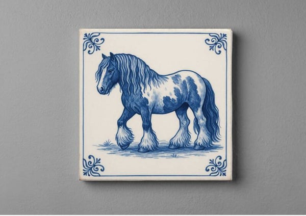 Delftsblauw Tegeltjes magneet 5 x 5 cm - Tinker