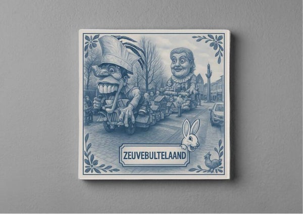 Delftsblauwe tegeltjes magneet 5 x 5 cm - Zeuvebultelaand