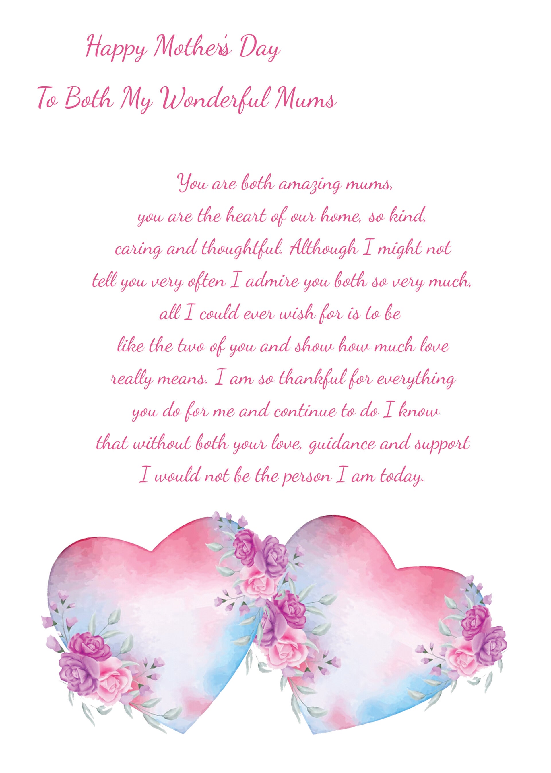 Both my Mums Mother's Day Card