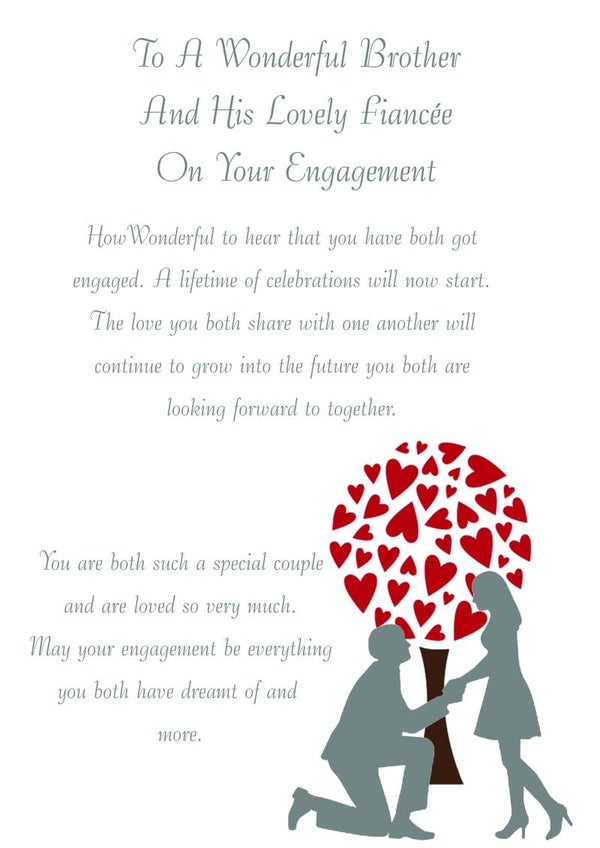 Brother and Fiancée Engagement Card