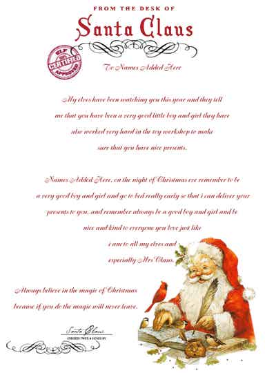 Letter from Santa Boy & Girl