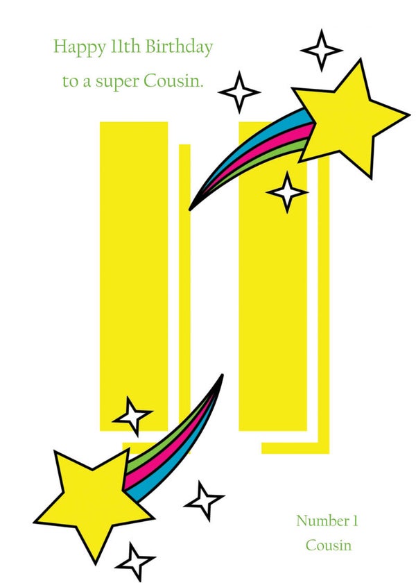 Cousin 11th Birthday Card