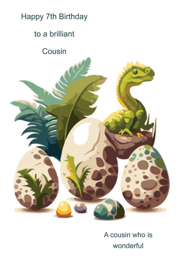 Cousin 7th Birthday Card