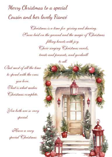 Cousin and Fiancé Christmas Card