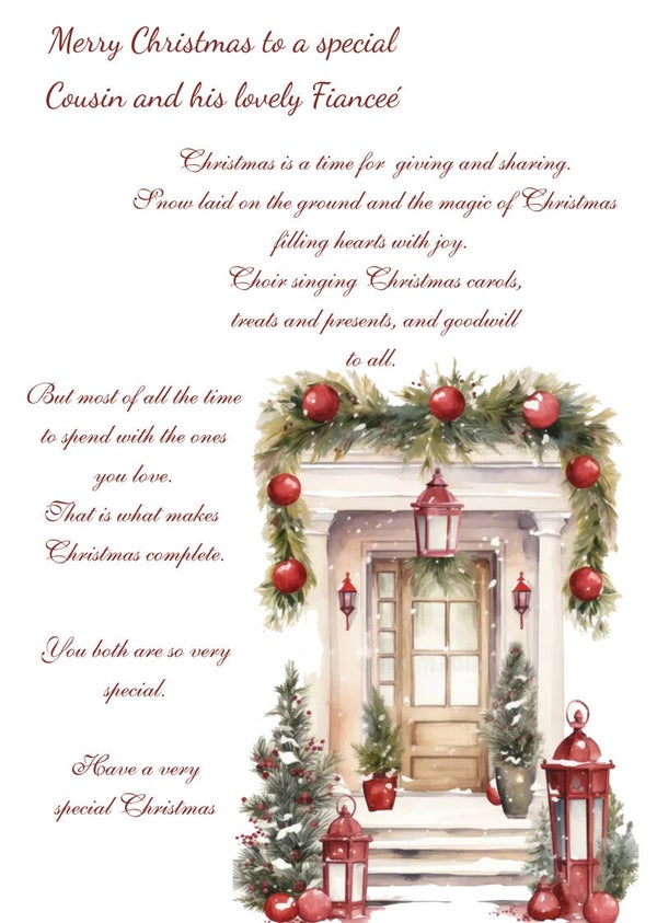 Cousin and Fiancée Christmas Card