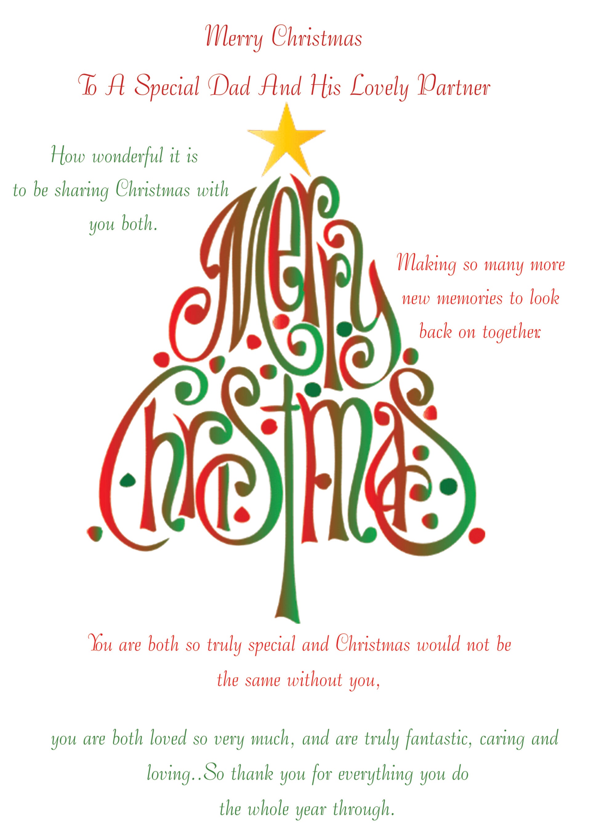 Dad and Partner Christmas Card