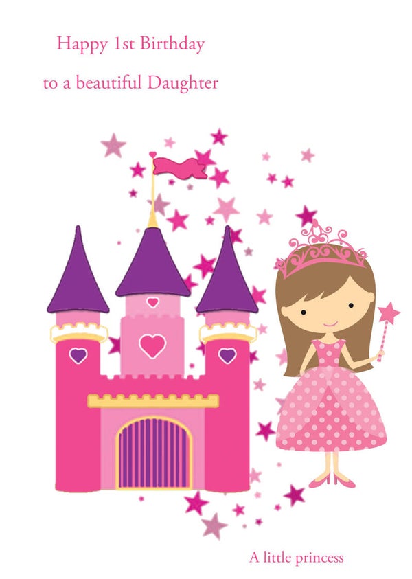 Daughter 1st Birthday Card