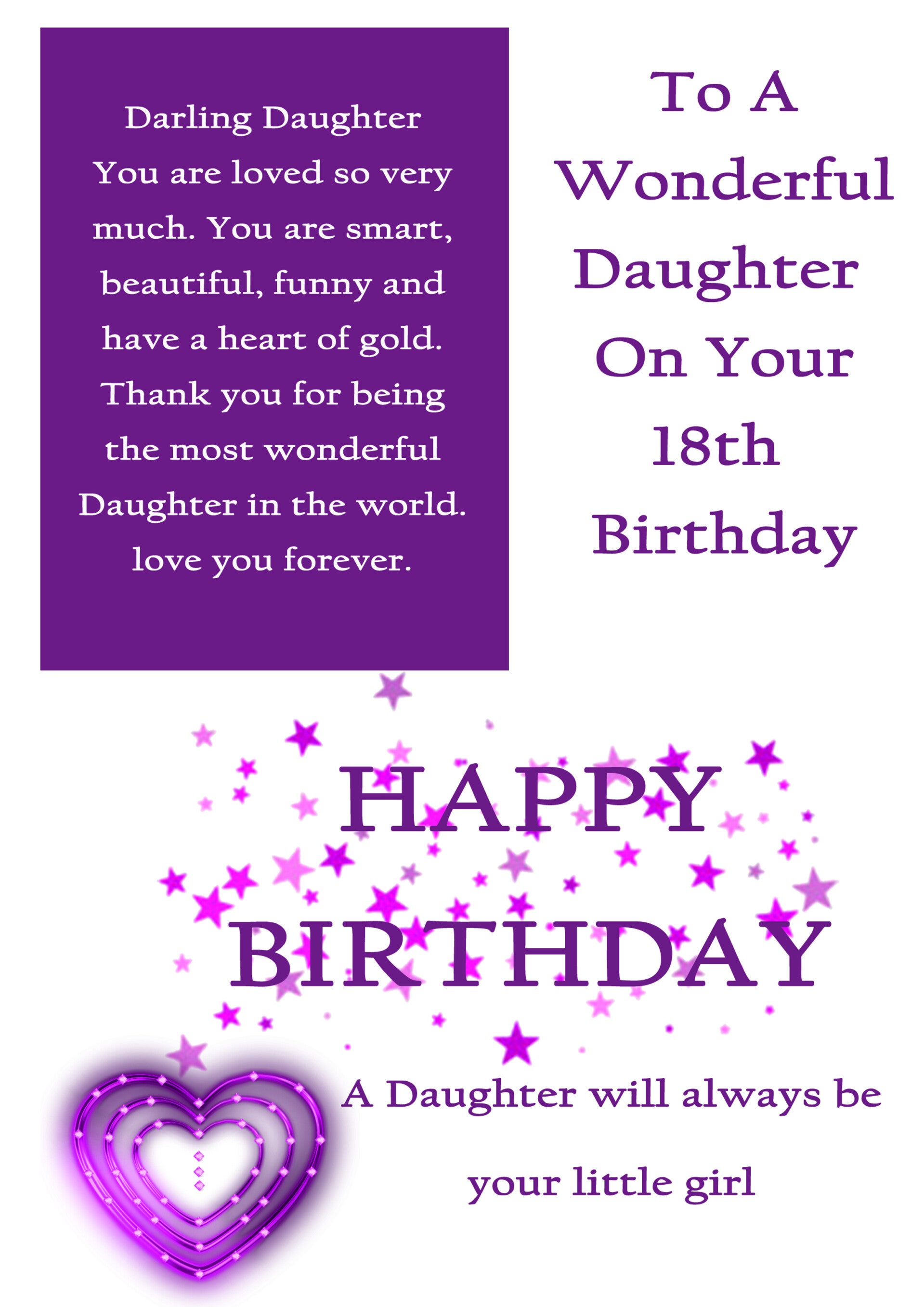 Daughter 18th Birthday Card