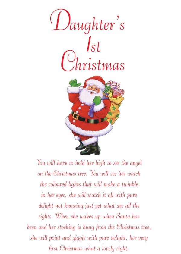 Daughter 1st Christmas Card