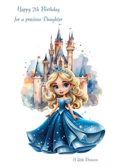 Daughter 7th Birthday Card