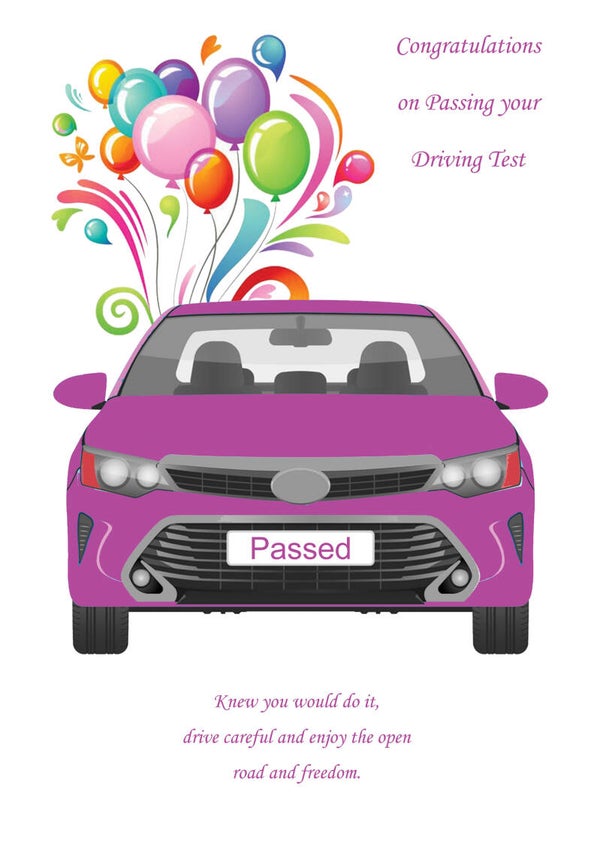 Passed Driving Test Card Female