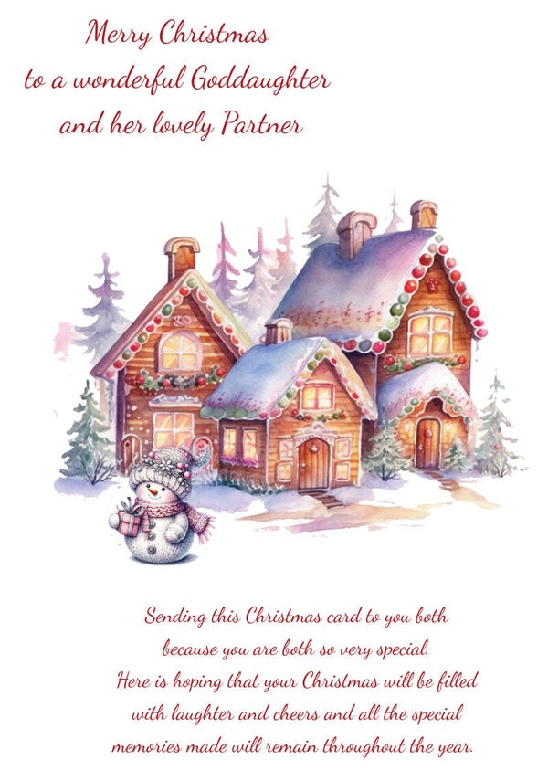 Goddaughter and Husband Christmas Card