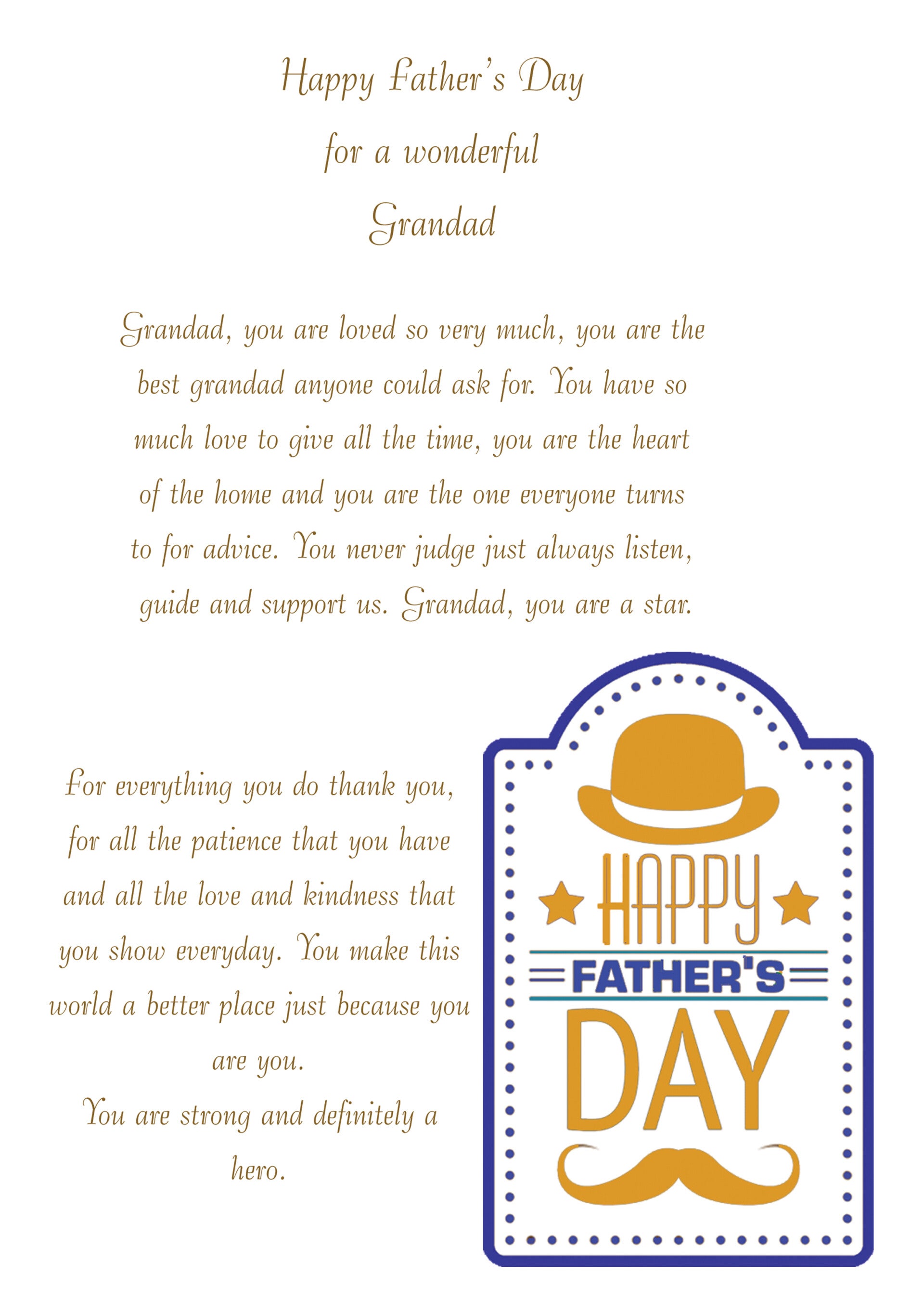 Grandad Father's Day Card