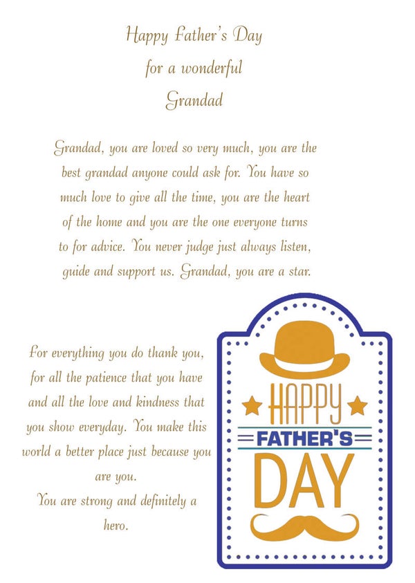 Grandad Father's Day Card