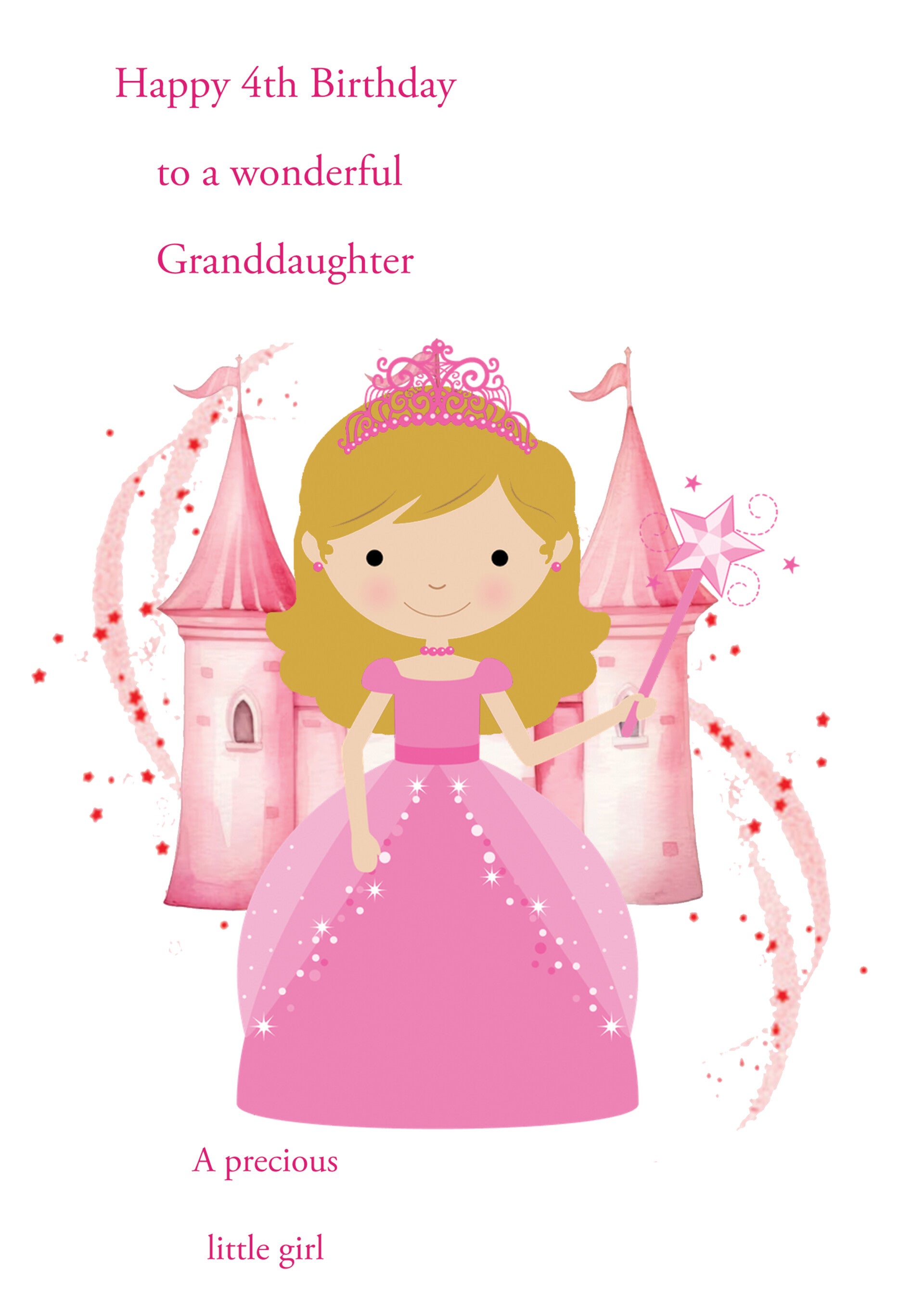 Granddaughter 4th Birthday Card