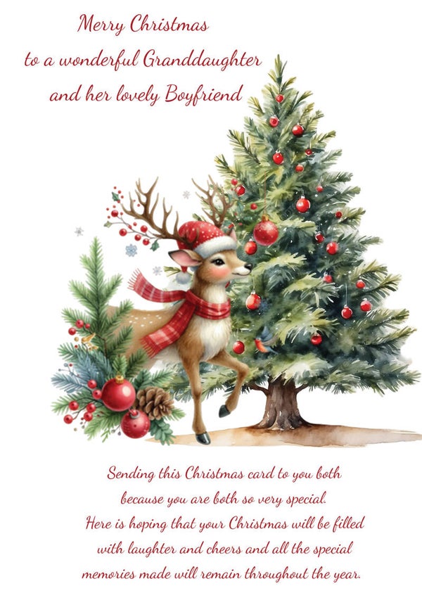 Granddaughter and Boyfriend Christmas Card