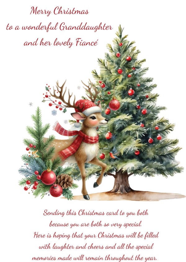 Granddaughter and Fiancé Christmas Card