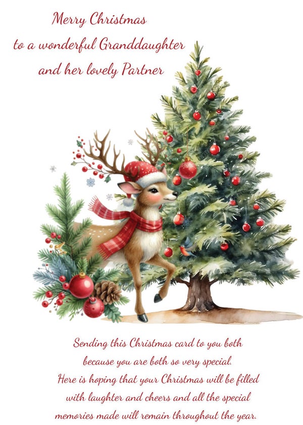 Granddaughter and Partner Christmas Card