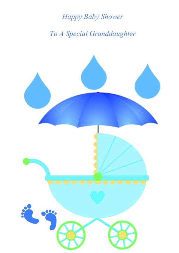 Granddaughter Baby Shower Boy Card