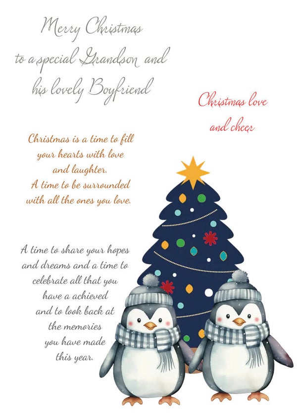 Grandson and Boyfriend Christmas Card