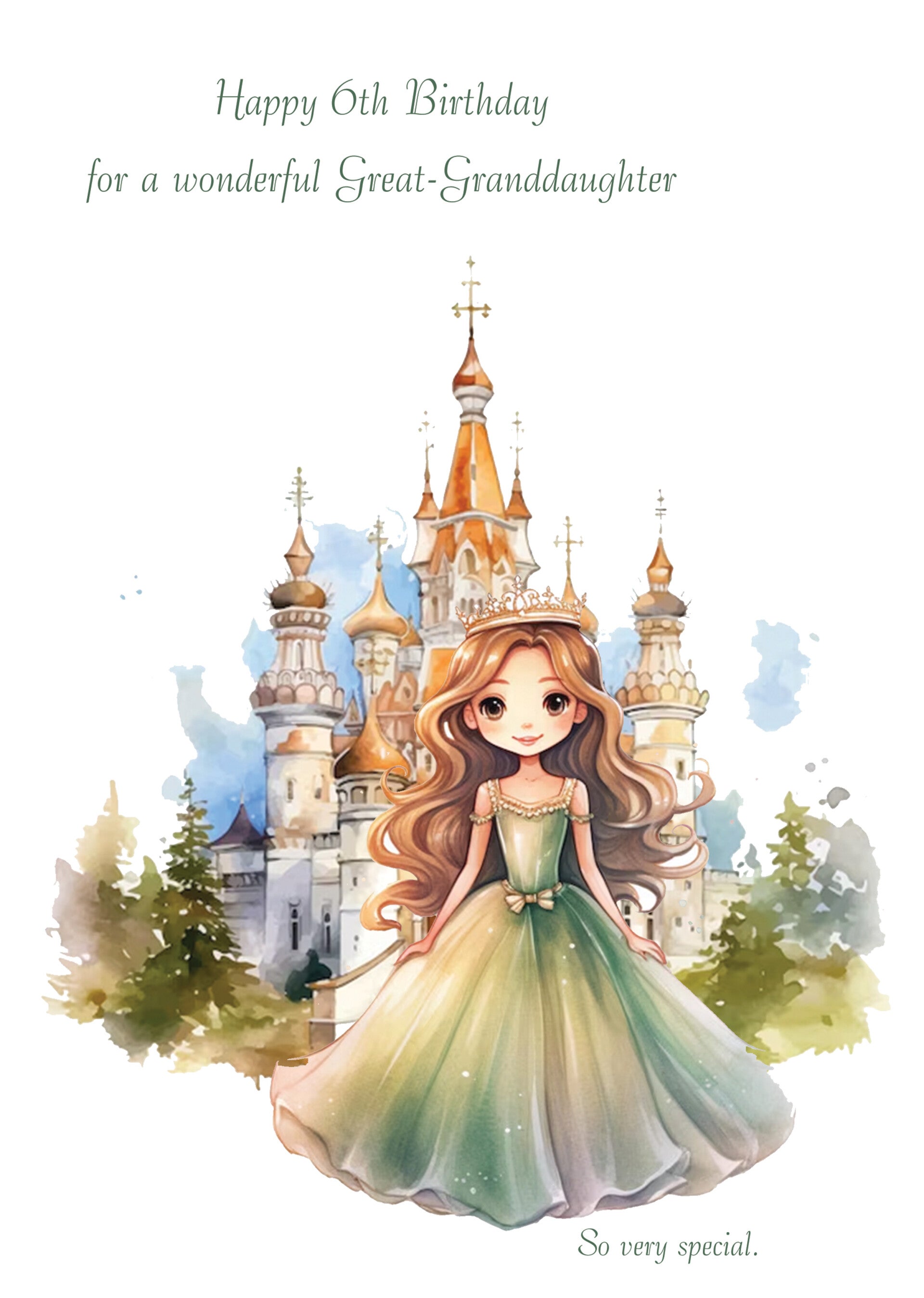 Great Granddaughter 6th Birthday Card