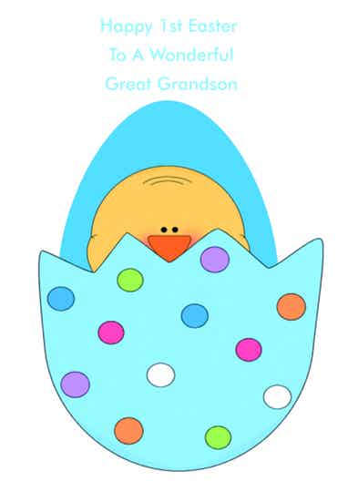 Great Grandson 1st Easter Card