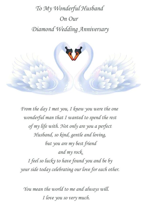 Husband Diamond Anniversary Card