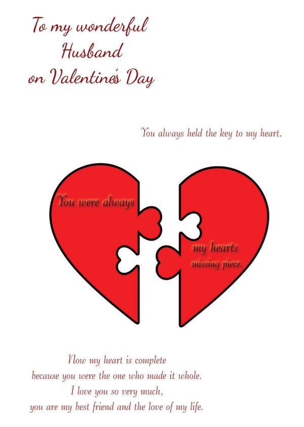 Husband Valentine's Card