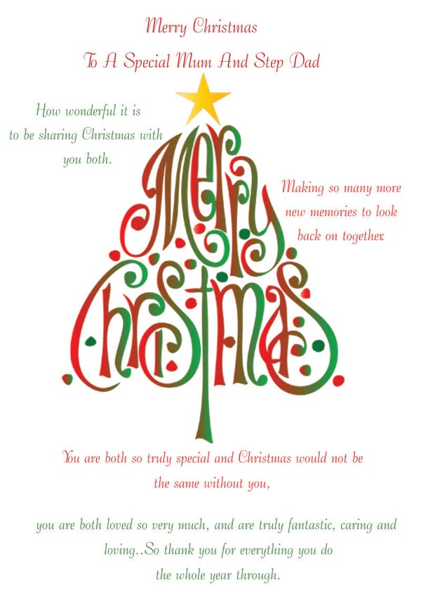 Mum and Step Dad Christmas Card