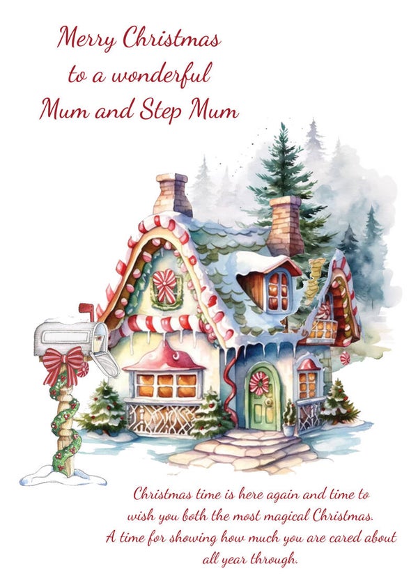 Mum and Step Mum Christmas Card