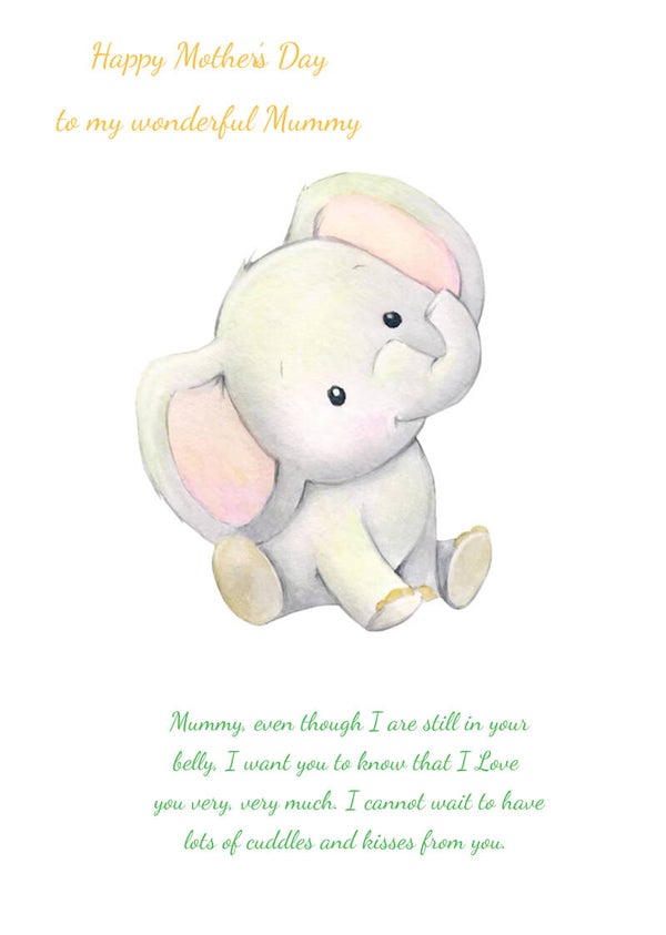 Mummy Bump Neutral Mother's Day Card