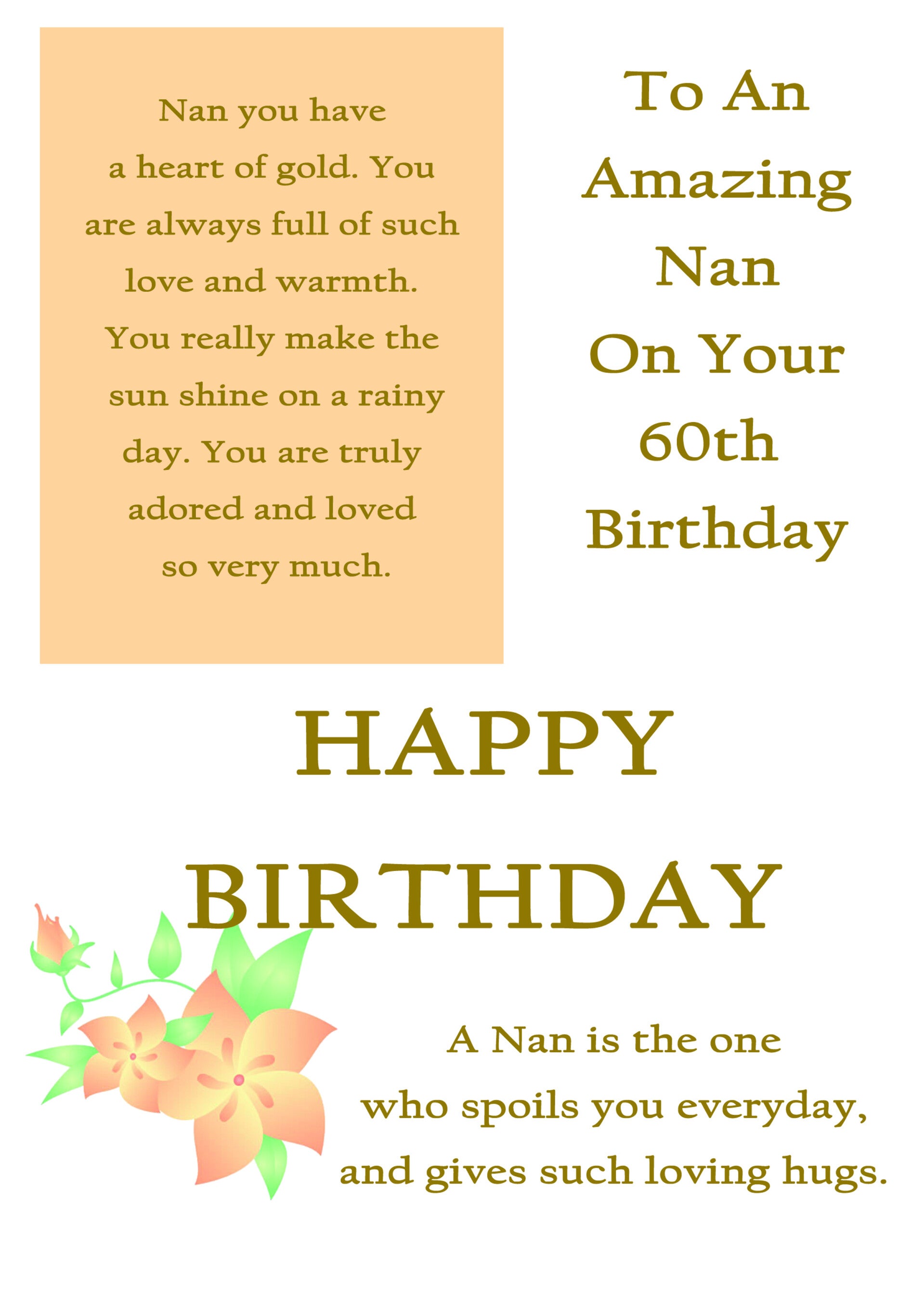 Nan 70th Birthday Card