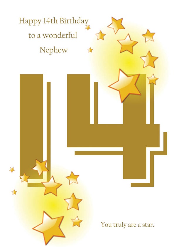 Nephew 14th Birthday Card