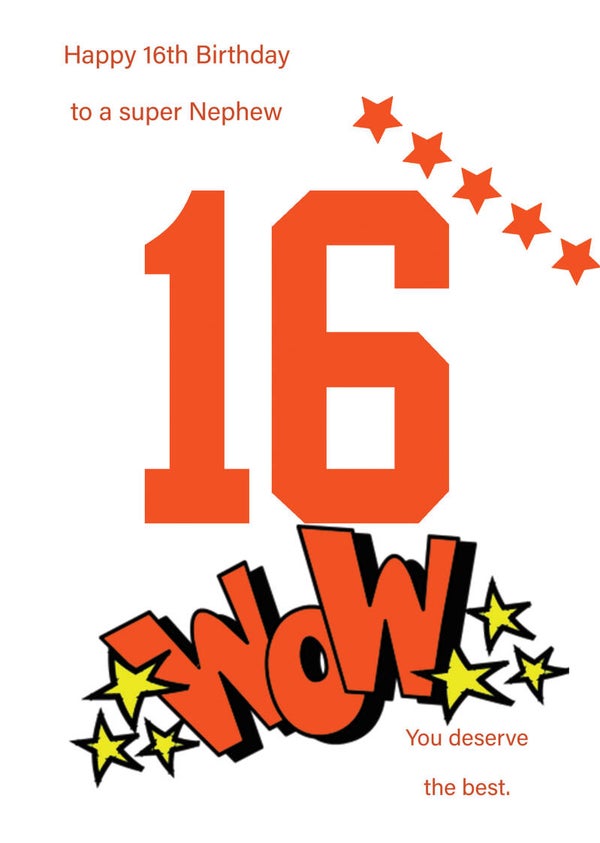 Nephew 16th Birthday card