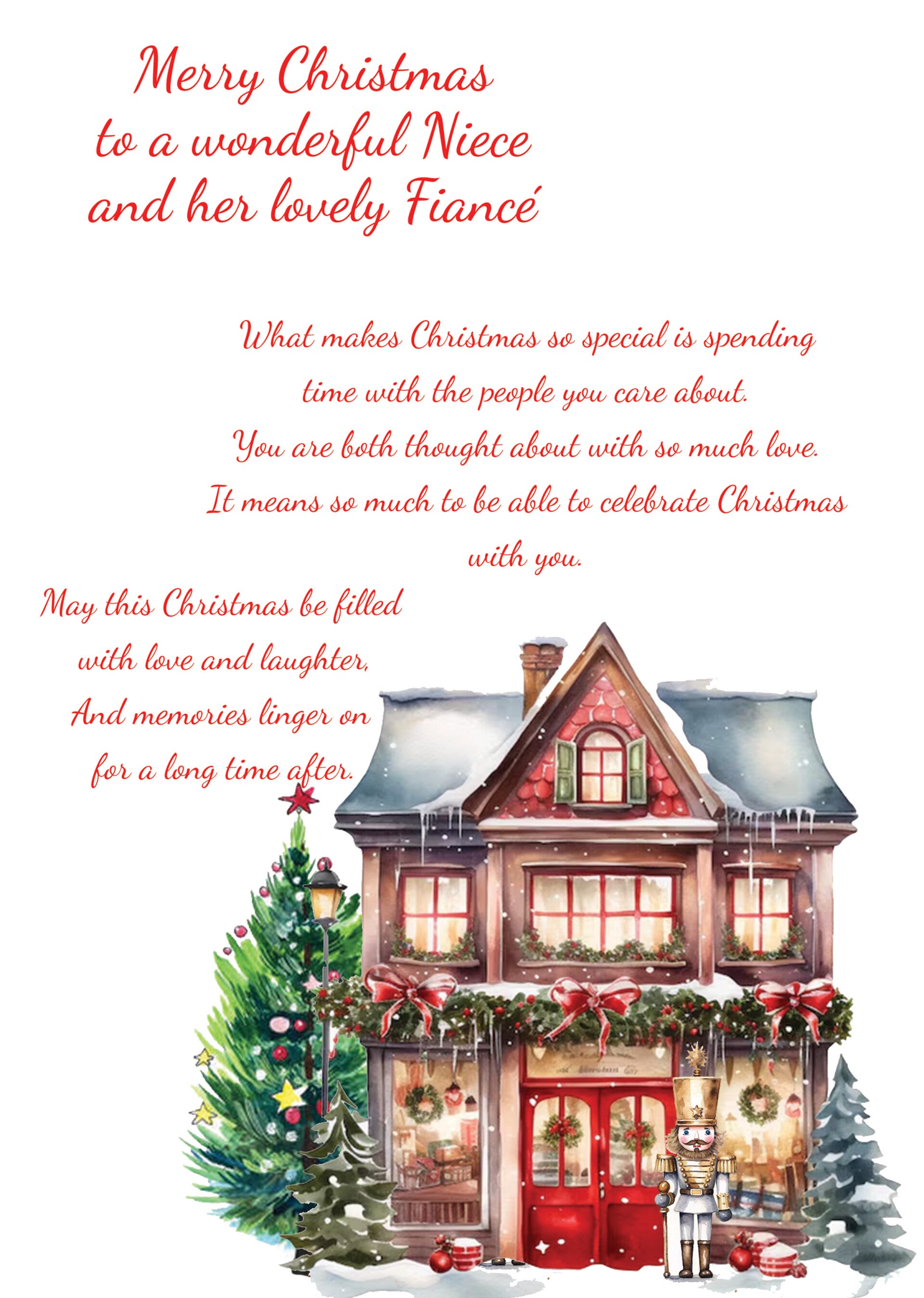 Niece and Fiancé Christmas Card