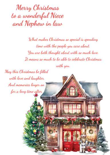 Niece and Nephew in law Christmas Card