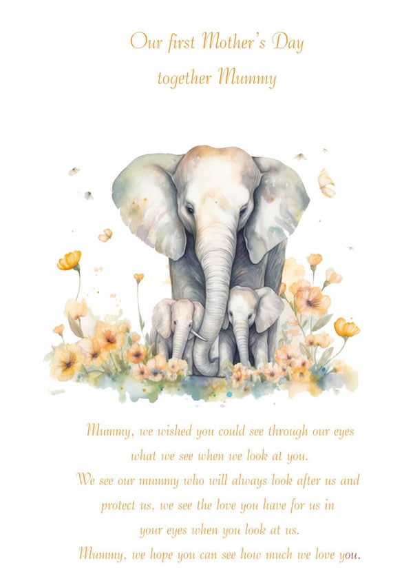 Our 1st Mother's Day Card Twins