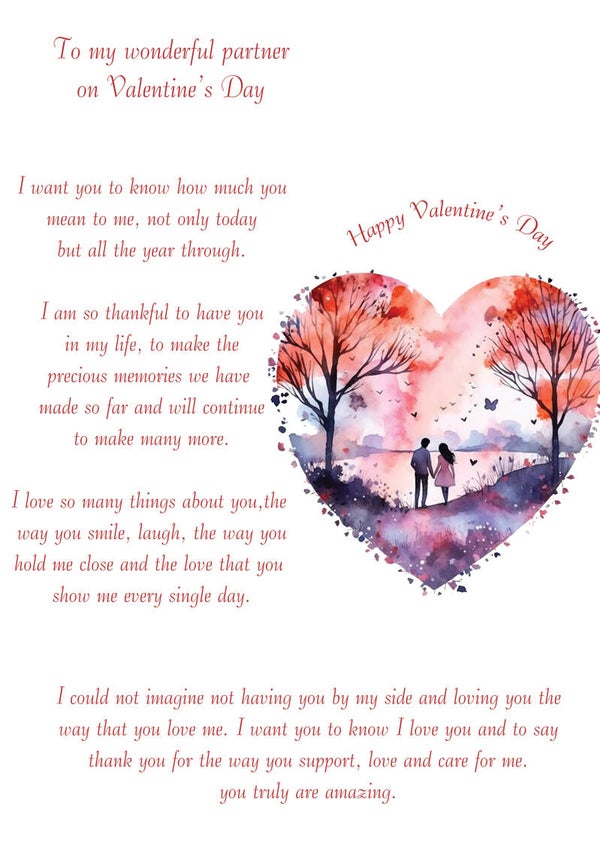 Partner Valentine's Card