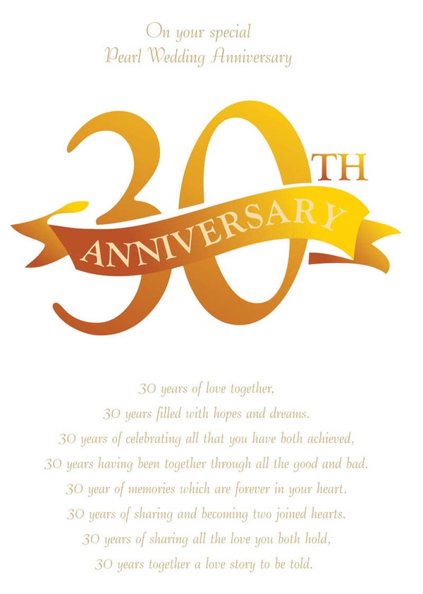 Pearl Anniversary Card
