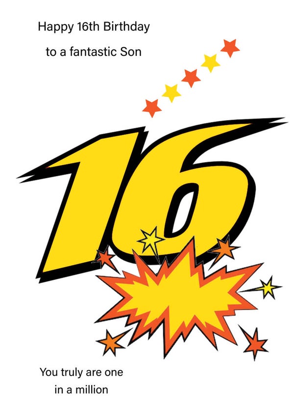 Son 16th Birthday card
