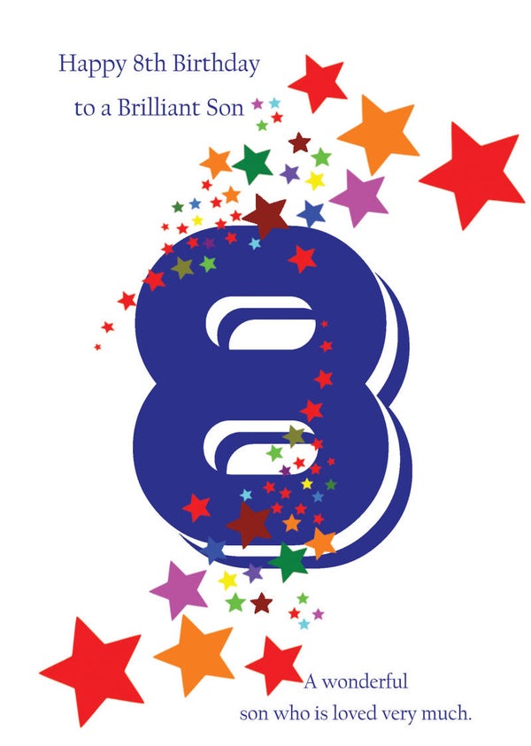 Son 8th Birthday Card