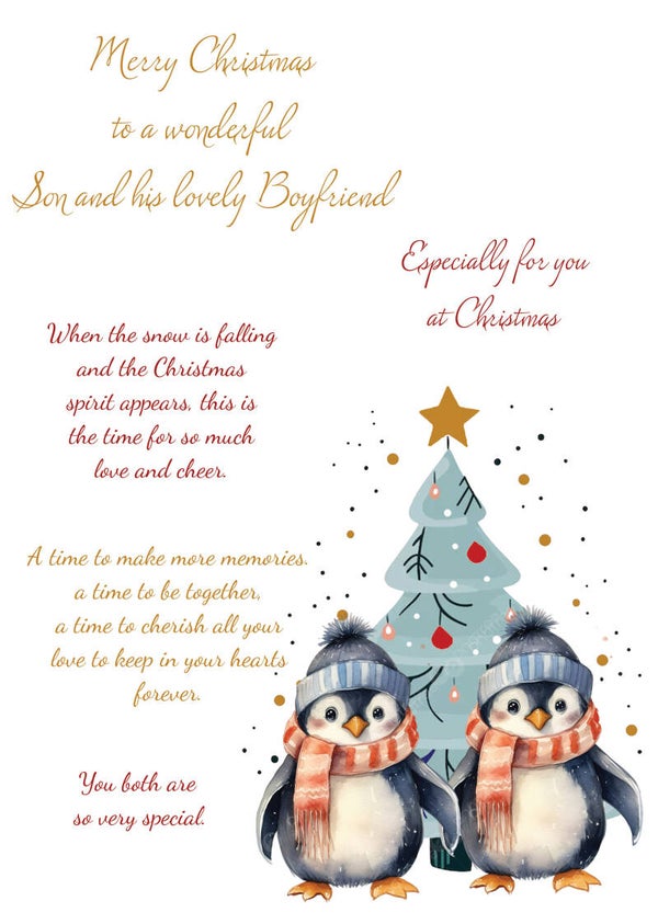 Son and Boyfriend Christmas Card