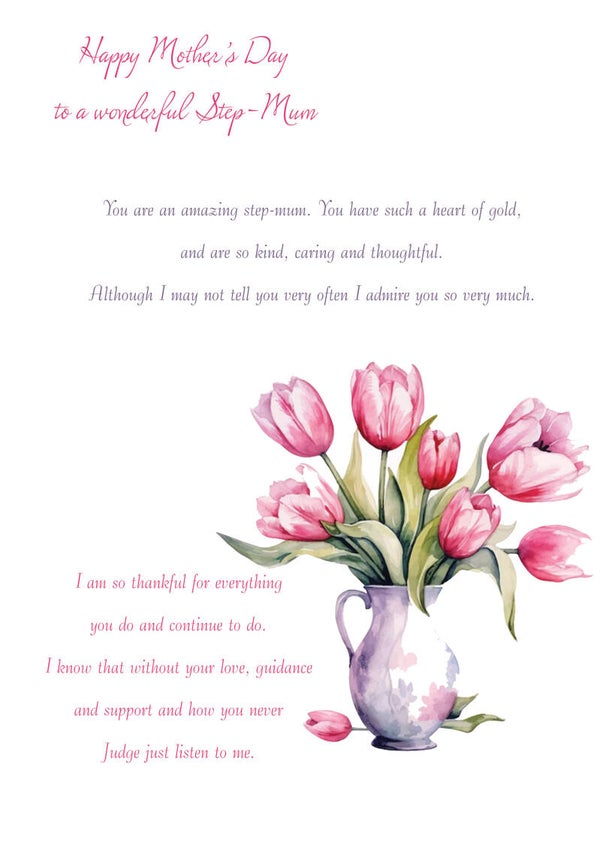 Step Mum Mother's Day Card