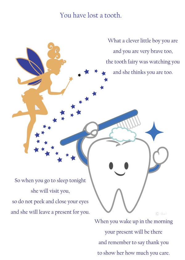 Tooth Fairy Boy Card