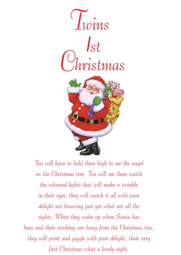 Twins 1st Christmas Card
