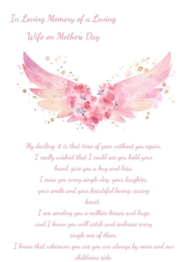 Wife in Memory Mother's Day Card