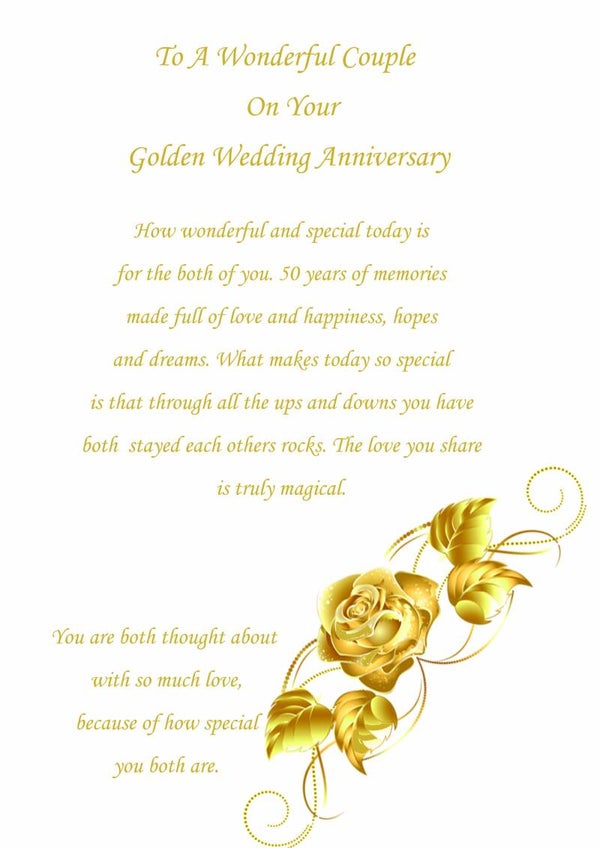 Wonderful Couple Golden Anniversary Card