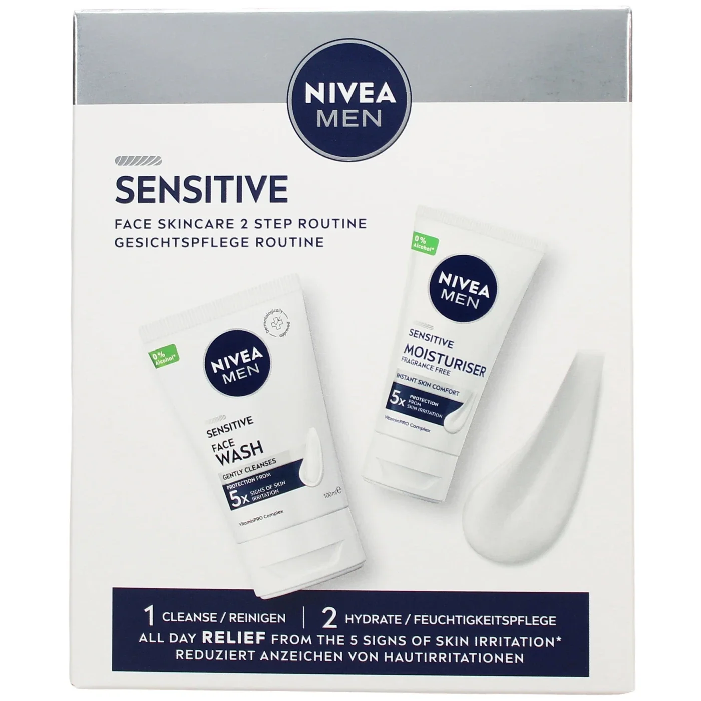 X6 Nivéa Men Soin Visage Peaux Sensibles ( 2 pièces )