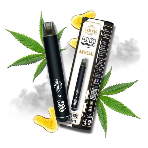 Pod rechargeabke Greeneo ( 10% CBD ) Amnésia